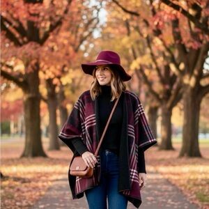 Poncho.philohbar Design Black Garment.